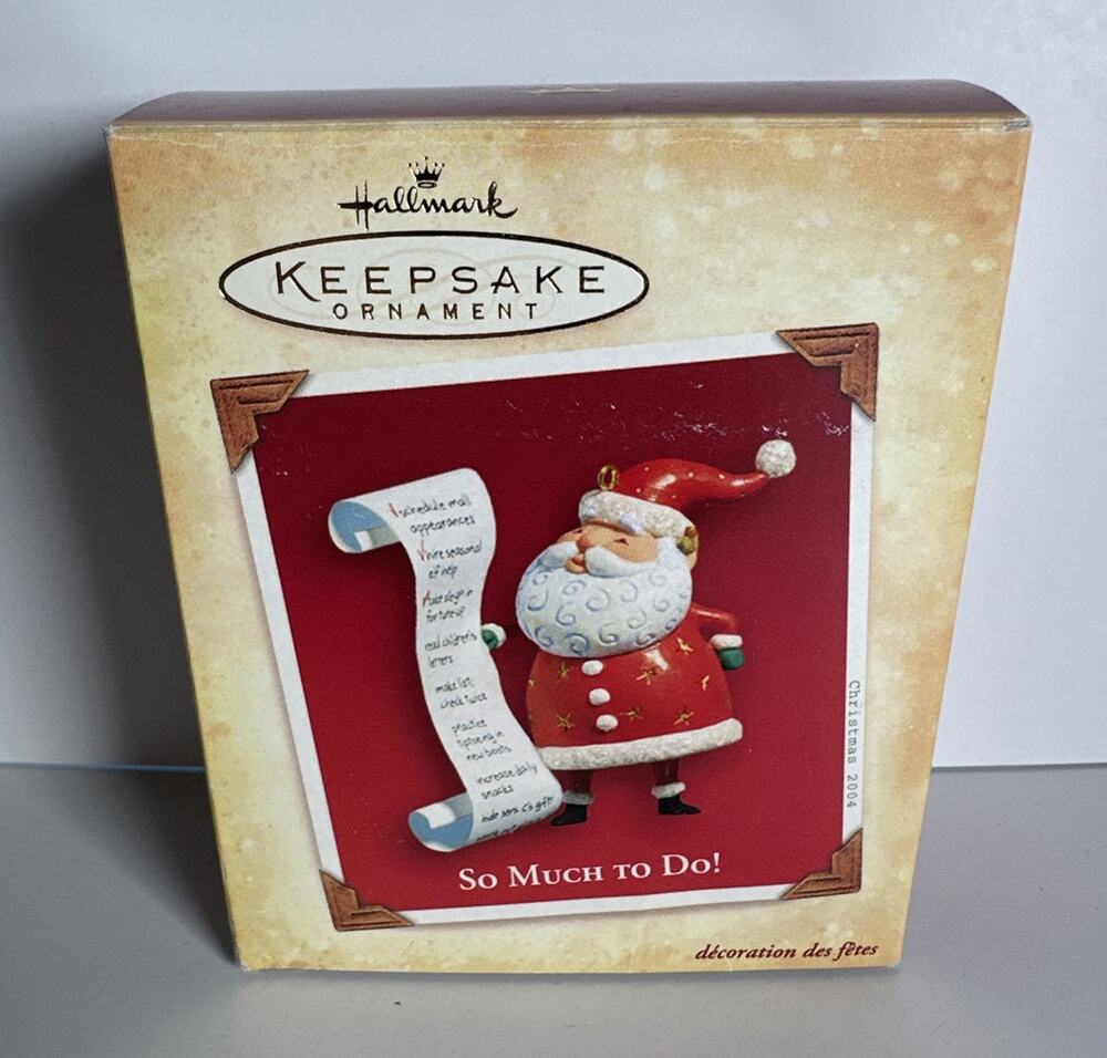 Hallmark Keepsake Christmas Ornament So Much To Do Santas List Holidays In Box